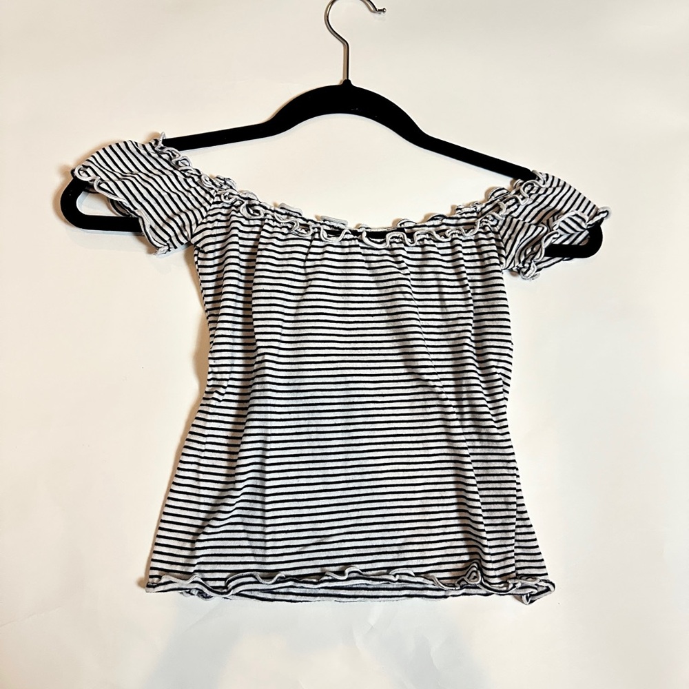Brandy Melville striped Off-Shoulder Top